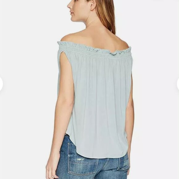 Lucky Brand Small Rose Pink Sandwash Off The Shoulder Top - Picture 5 of 5